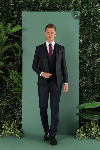 Efor TK 857 Slim Fit Siyah Klasik Takım Elbise