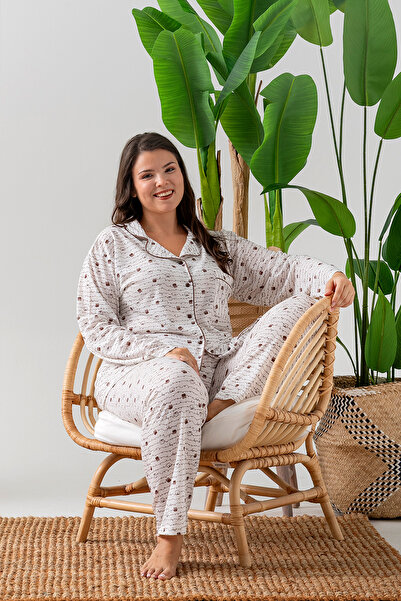 nisaNCa Long Sleeve Shirt Collar Women's Pinterest Pajama Set - Seasonal Women's Pajamas Owl Pattern Pajamas