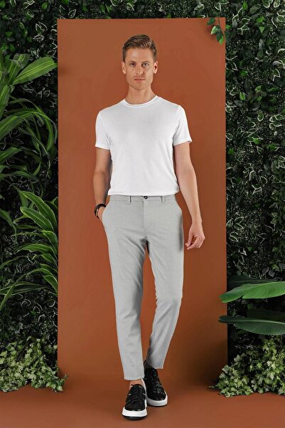 Efor P 1122 Slim Fit Gri Spor Pantolon