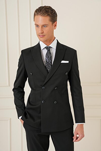 Efor TK 905 Slim Fit Siyah Spor Takım Elbise