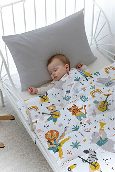 Tuğba Kuğu Montessori Yorgan Seti (95X195 CM) - Iconic Serisi - Hayvanlı Müzi...