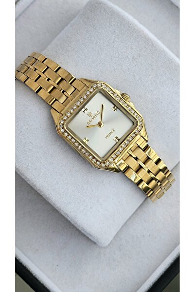 Raymond RYM-213060 KARE KADIN KOL SAATİ GOLD-BEYAZ