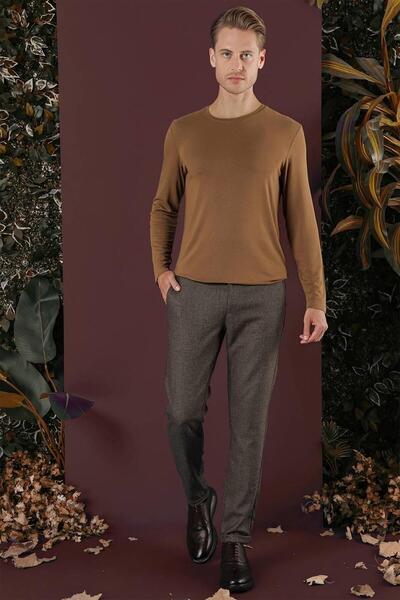 Efor P 1138 Slim Fit Kahve Klasik Pantolon