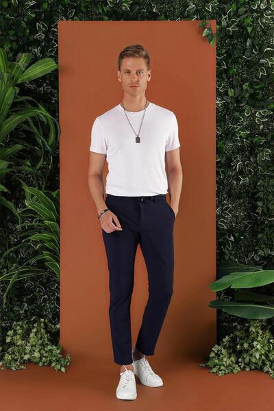 Efor P 1121 Slim Fit Lacivert Spor Pantolon