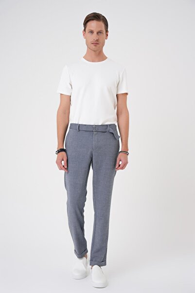 Efor Comfort Fit Belden Kumaş Kemerli Pamuk Koyu Gri Jogger Pantolon P 1154