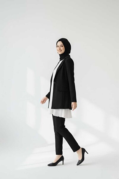 Modabenna Piliseli Ekru Kadın Tesettür Gömlek Pliseli Pileli Tunik Içlik