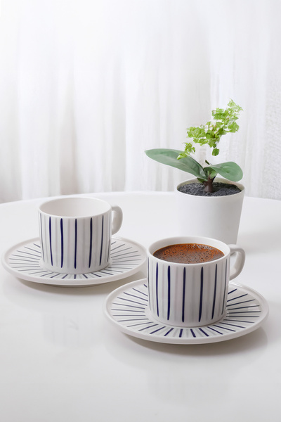 Güral Porselen Mental Prestij 4 Piece Coffee Cup Set 6733