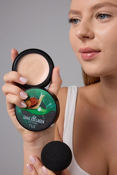 Lady Beauty SALT SNAIL EXTRACT FONDÖTEN MUSHROOM HEAD WITH SPONGE