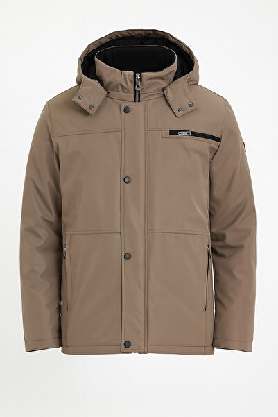 CIVILTIPOLO Зсередини товстою хутром, знімний капюшон, застібка-блискавка, вітро- та водонепроникний пальто та куртка