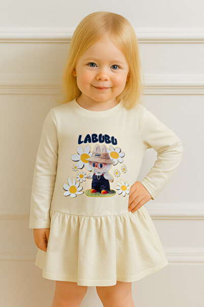 META MODA Φόρεμα για κορίτσια με βολάν και στάμπα χαρακτήρων