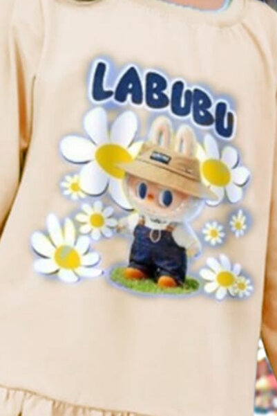 META MODA Φόρεμα για κορίτσια με βολάν και στάμπα χαρακτήρων