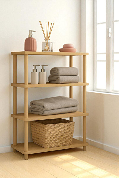 HESA 4 أرفف متعددة الأغراض لتنظيم أرفف الحمام