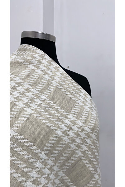 Onur Etol - Model în carouri Batic de umăr pe două fețe Tesătură țesătură Iarnă șal de damă Produs de calitate Bej