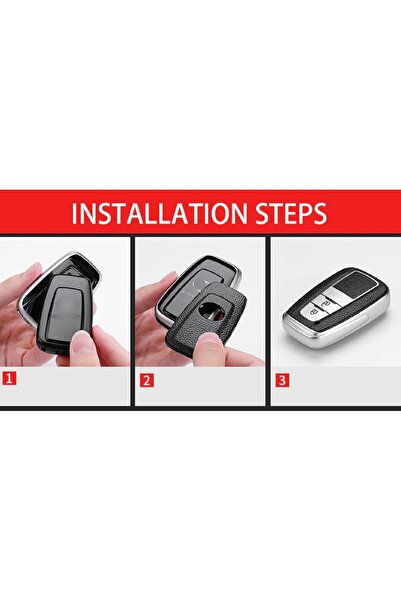 OEM Husă argintie pentru cheie Toyota Camry Prius Corolla C-HR CHR Prado 2018 Rav 4 cu 2 butoane