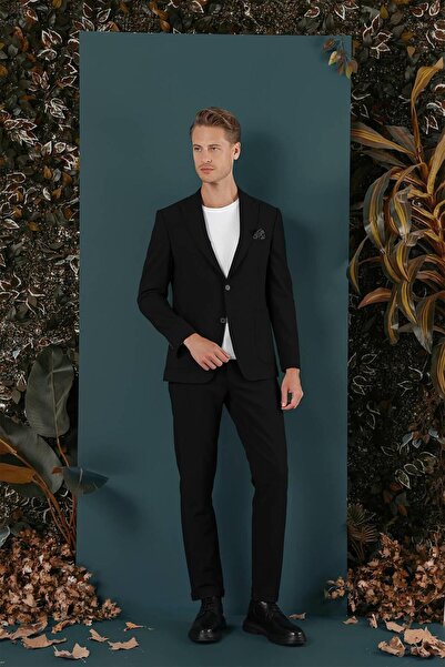 Efor C 659 Slim Fit Siyah Spor Ceket