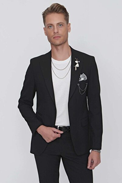 Efor C 632 Slim Fit Siyah Spor Ceket