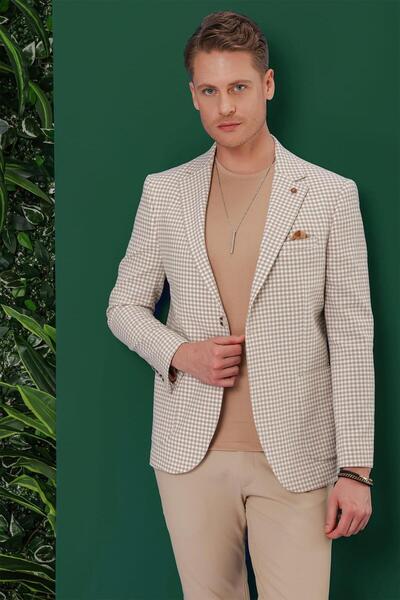 Efor C 638 Slim Fit Bej Spor Ceket