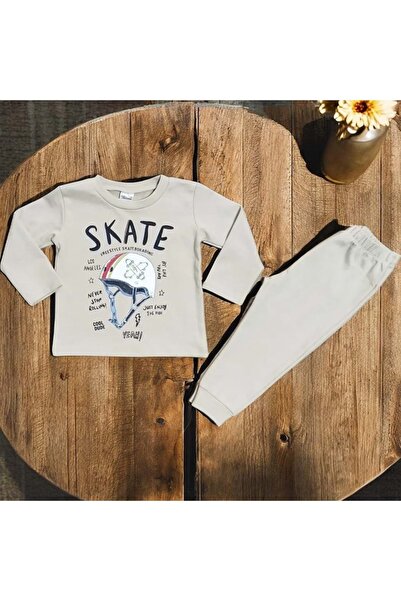 RYZE ÇOCUK Skate Pajama Set Beige