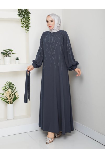 SERRA MODA rochie hijab cu model de piatră de baklava