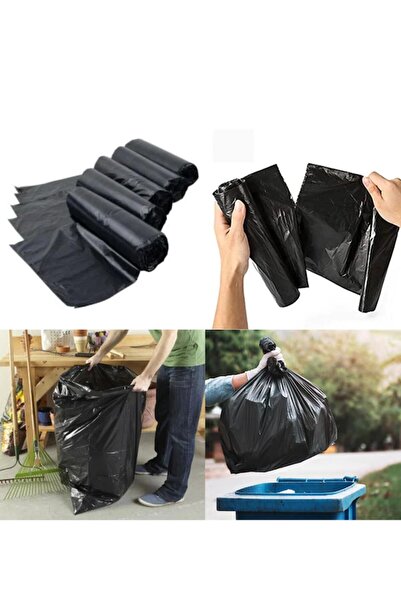 nistabolje 10'lu x 20 Paket (200 Adet) Battal Çöp Poşeti 75x90 Endüstriyel Jumbo Çöp Torbası