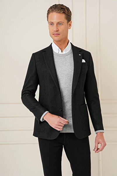 Efor C 689 Slim Fit Siyah Spor Ceket