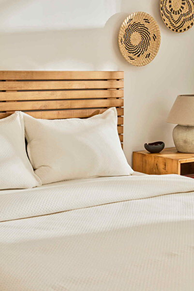 Kaşmir Home Arven Çift Kişilik Yatak Örtüsü Takımı Krem