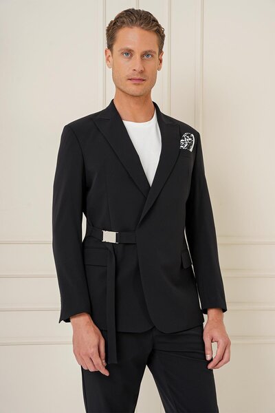 Efor C 688 Slim Fit Siyah Spor Ceket