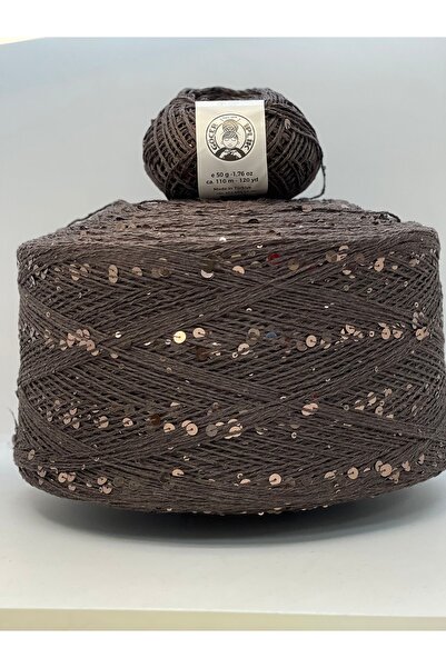 göçer Çanta İpi / Örgü İpi %100 pamuk ren kahve 3+6 kahve İri pullu yumaklar 50gr X 2 =100gr