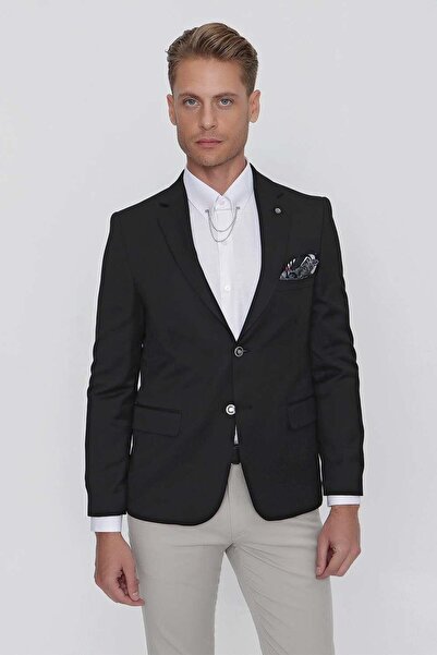 Efor C 621 Slim Fit Siyah Spor Ceket