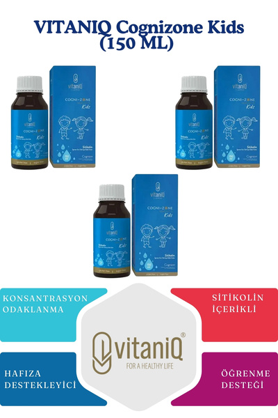 VITANIQ Cognizone Kids Sitikolin 150 ml – Çocuklar Için Dikkat Ve Odaklanma Takviyesi