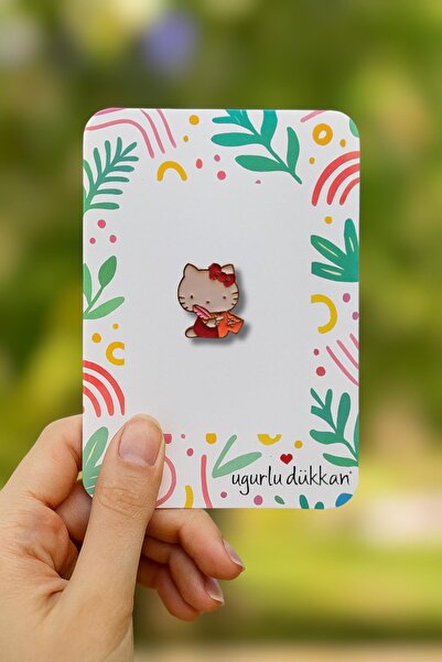 uğurlu dükkan Mektup Yazan Hello Kitty Rozeti
