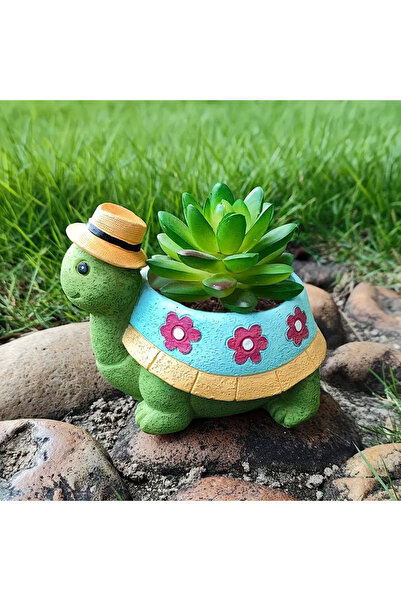 tasarımhikayecisi 2 Adet Kaplumbağa Sukulent Saksı Boyama Seti-Hobi-Aktivite-...