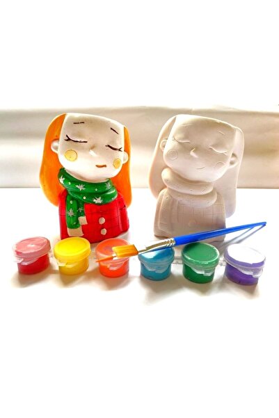 tasarımhikayecisi 1 Adet Kız Sukulent Saksı Boyama Seti-aktivite-çocuk Gelişi...