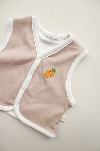 Oh La La Koala For Little Ones Pineapple Embroidered Double Sided Vest