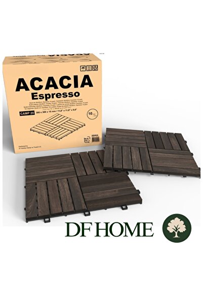 df home Ahşap Yer Karosu Renk Espresso 30x30cm (10 Adet Karo=0.9 M2)