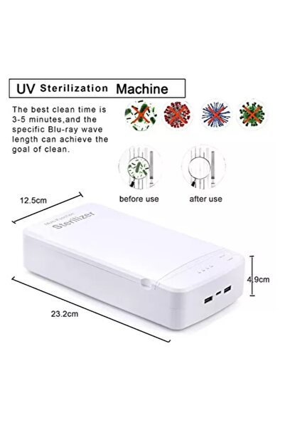 OEM Sterilizator UV portabil cu încărcător de telefon, multifuncțional, alb