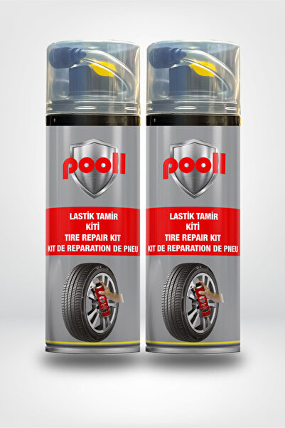POOLL Lastik Tamir Kiti Lastik Tamir Spreyi 400 ML Otomobil Suv Motosiklet Lastik Tamir Kiti 2 Adet
