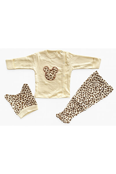 mini mia Mini Leopard Pink 3-Piece Baby Set – Cute and Cotton
