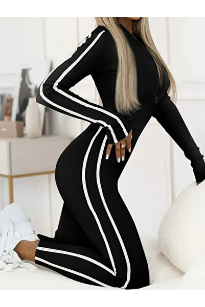 Hariqa Women's Long Sleeve Front Zipper Ruched Diving Jumpsuit