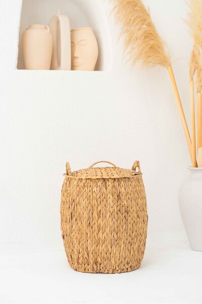Wicker Water Hyacinth with Lid 36x41 Organizer/organizer/toy Basket/laundry Basket