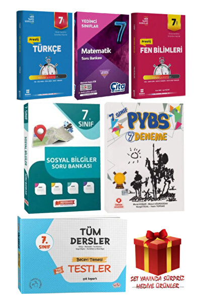 Başka Yayıncılık 7. Sınıf Seti: Türkçe+Matematik+Fen Bilimleri+Sosyal Bilimler Soru Bankası+Yaprak Test+Testler
