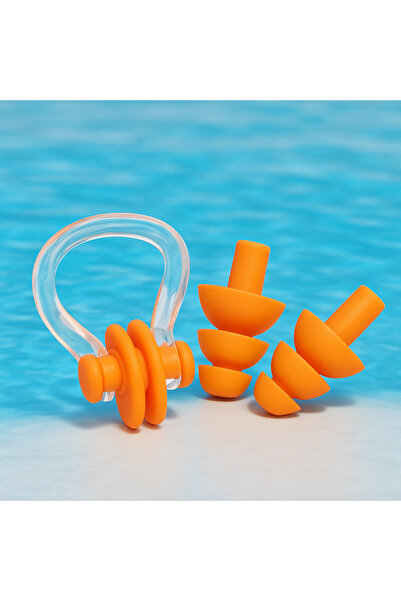 BERMUDA مجموعة مكونة من قطعتين من سدادات الأذن ومشابك الأنف - سدادات أذن من ا...