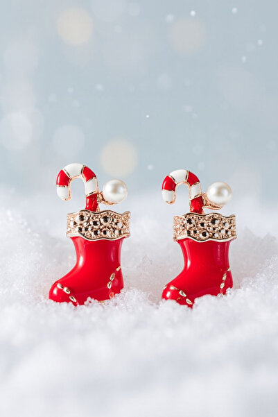 Jaida Moda Çorap Figürlü Yılbaşı Konsept Mini Küpe