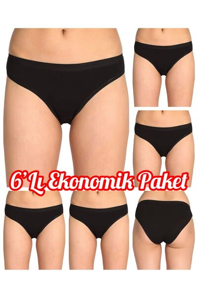 Özten Pack of 6 Luxury Lycra Non-Marking Bikini Panties Ozt6202