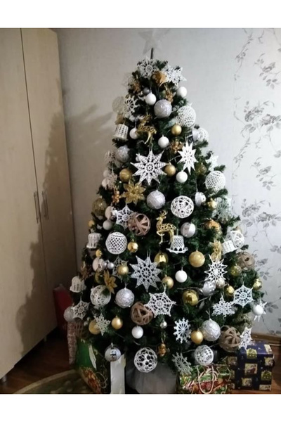 Partifabrik زينة شجرة عيد الميلاد على شكل ندفة الثلج، 12 قطعة، أشكال متنوعة