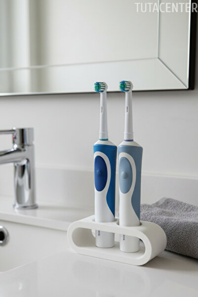TUTACENTER Şarjlı Diş Fırçası Tutucu Stand 2 Bölmeli