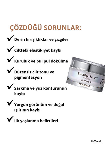 Medipeel Peptide 9 Volume Tox Cream Pro 50 ml Peptit ve Ektoin İçeren Yenileyici Krem M0074