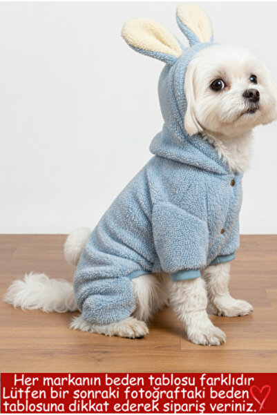 Barneystore Kedi Köpek Peluş Tavşan Kulaklı Tulum