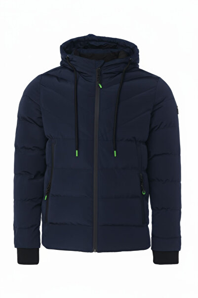 SİVAİST Chlapecká omyvatelná bunda a kabát v námořnické modré vodě a větru s hustou kožešinou uvnitř