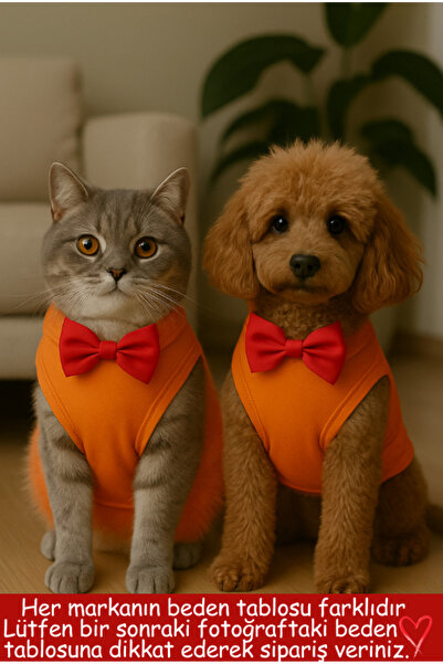 Barneystore Kedi Köpek Papyonlu Atlet